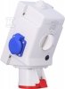 Gniazdo natynkowe OPTIMA-COMBI 3P+N+E 32A + 2x230V z przełącznikiem L-0-P .3257-2FFR 513